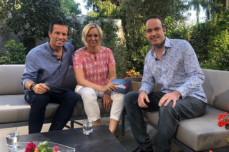 Marco Wahrstaetter zu Gast in der ORF2 Sendung Studio2 im Jahr 2019